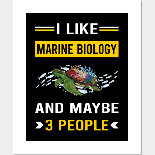 3 People Marine Biology Biologist Posters and Art